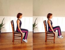 Упражнения сидя на стуле для пожилых: целевое предназначение и примеры комплексов ЛФК Выполнения упражнений сидя на стуле